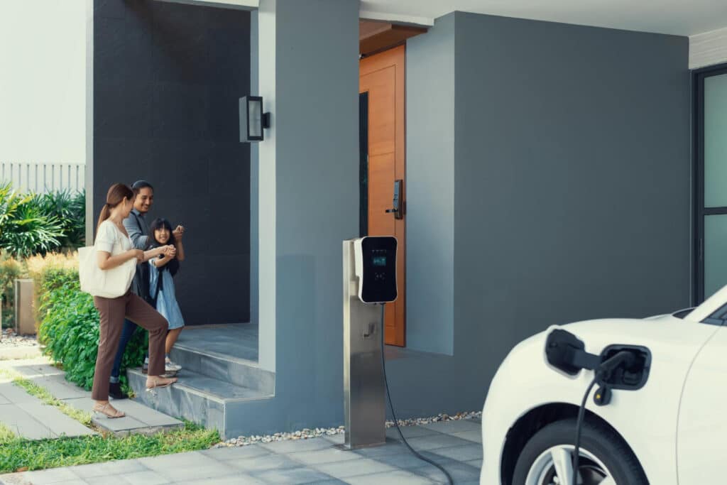Installation de borne de recharge à domicile pour particuliers.